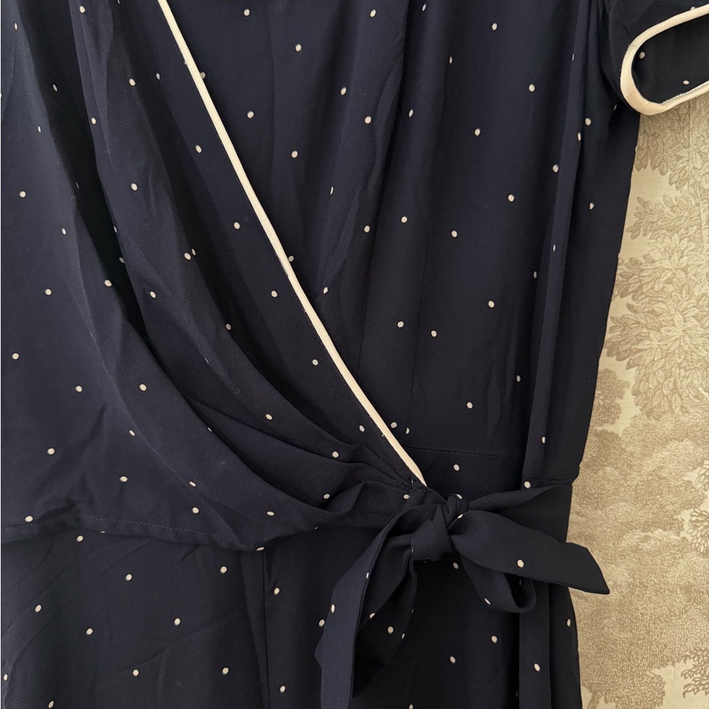 Vintage 100% Silk Dana Buchman Navy Maxi Dress - Picture 5 of 6